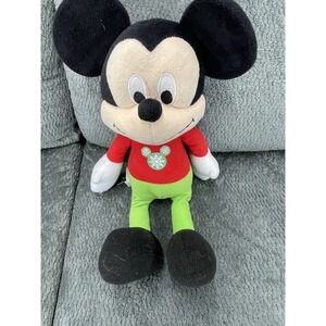 DISNEY Mickey Mouse Plush Approx 14" with Snowflake Emblem‎ Stuffed Figure
